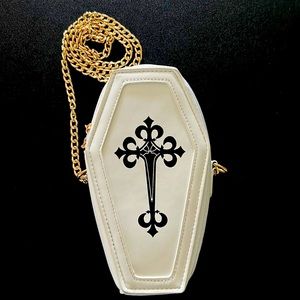 Gothic Coffin Purse *Rare* White